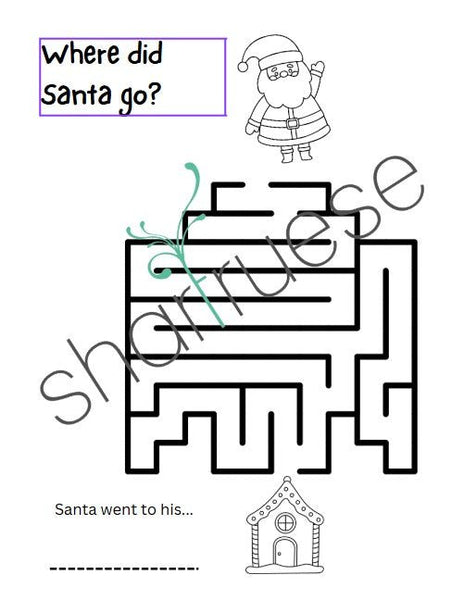 100 Pages of Christmas Activities - ShartrueseColouring Pages