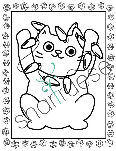 100 Pages of Christmas Activities - ShartrueseColouring Pages