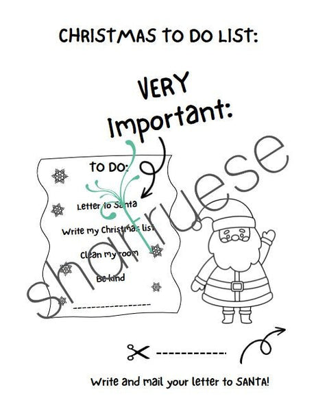 100 Pages of Christmas Activities - ShartrueseColouring Pages