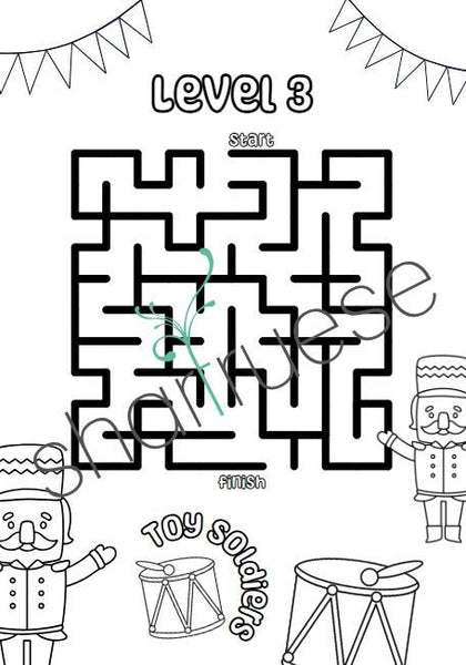 52 Pages of Christmas Maze Activity Pages - ShartrueseColouring Pages