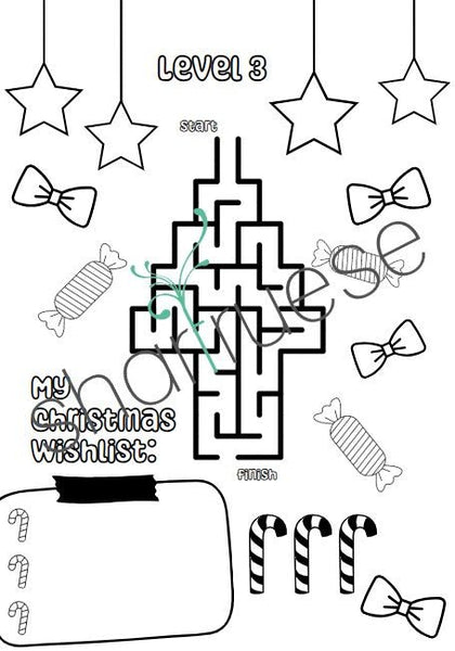 52 Pages of Christmas Maze Activity Pages - ShartrueseColouring Pages