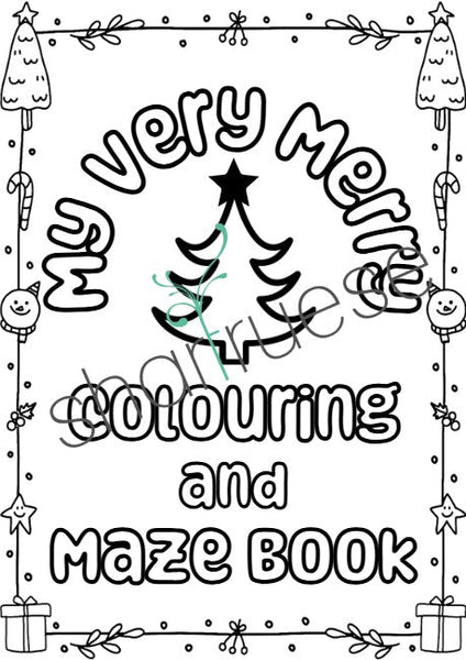 52 Pages of Christmas Maze Activity Pages - ShartrueseColouring Pages