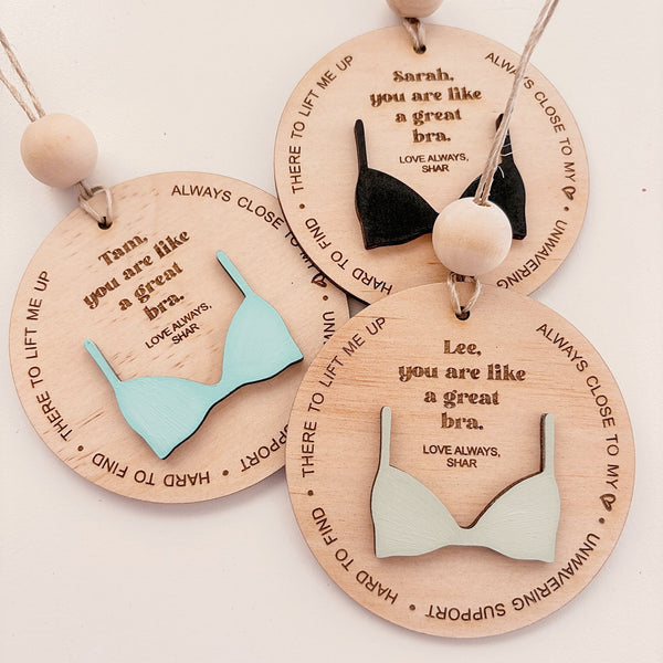 Friends are like Bras Ornament - ShartrueseChristmas Ornament