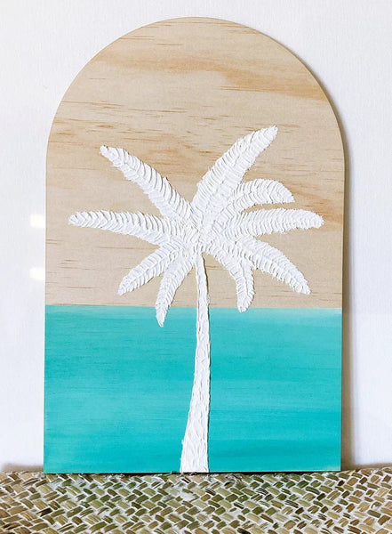 Textured Palm Arch Plaque - ShartrueseTextured Art