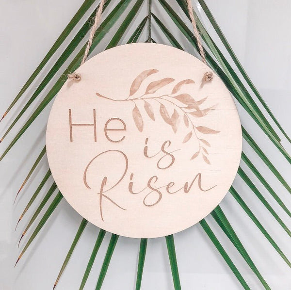 He is Risen Plaque - Shartruese