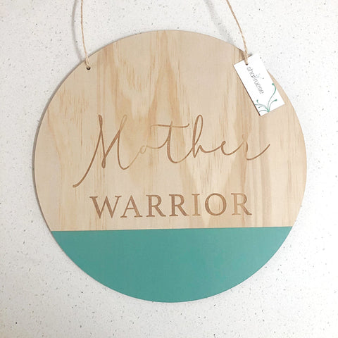 Mother Warrior Plaque - AQUAMARINE - Shartruese